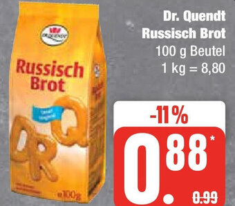 Edeka Dr. Quendt Russisch Brot 100 g Beutel Angebot