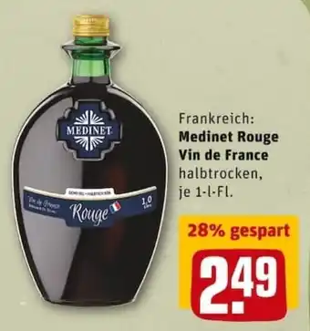 REWE PETZ Medinet Rouge Vin de France 1L Angebot