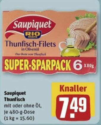 REWE Saupiquet Thunfisch 480 g Dose Angebot