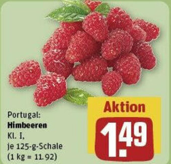 REWE Himbeeren 125 g Schale Angebot