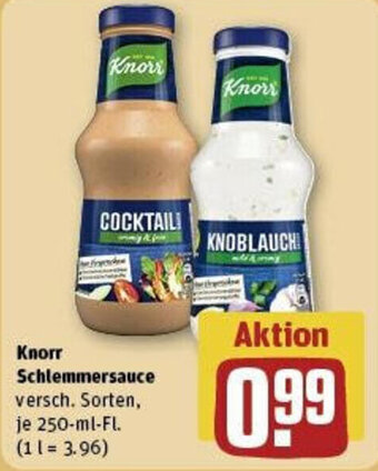 REWE Knorr Schlemmersauce 250-ml-Fl. Angebot