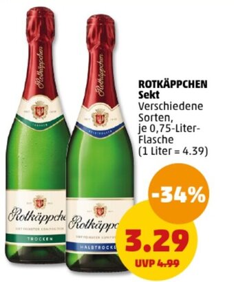 PENNY ROTKÄPPCHE Sekt 0,75-Liter-Flasche Angebot