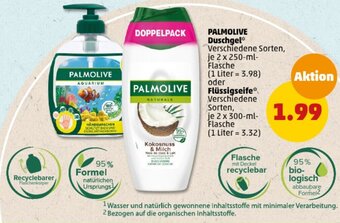 PENNY PALMOLIVE Duschgel** 2 x 250 ml Flasche oder Flüssigseife* 2 x 300-ml-Flasche Angebot