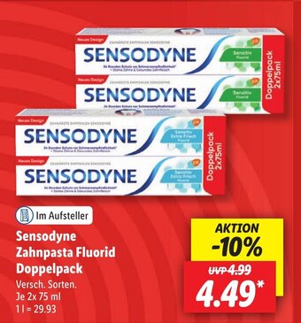 Lidl Sensodyne Zahnpasta Fluorid Doppelpack 2 x 75 ml Angebot