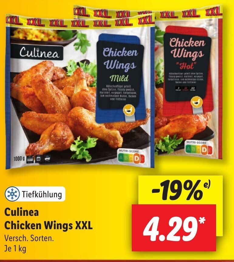 Culinea Chicken Wings XXL Angebot bei Lidl