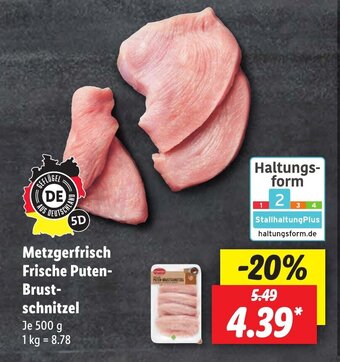 Lidl Metzgerfrisch Frische Puten- Brust- schnitzel 500 g Angebot