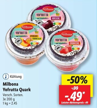 Lidl Milbona Yofrutta Quark 200 g Angebot