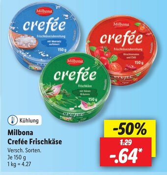 Lidl Milbona Crefée Frischkäse 150 g Angebot