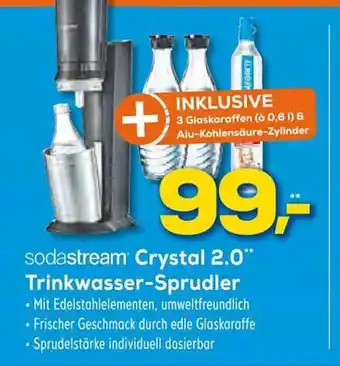 Euronics XXL Sodastream Crystal 2.0 Trinkwasser Sprudler Angebot