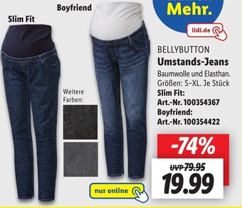 Lidl BELLYBUTTON Umstands-Jeans Größen: S-XL Angebot