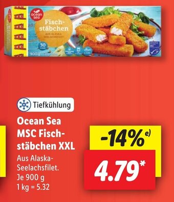 Lidl Ocean Sea MSC Fisch-stäbchen XXL 900 g Angebot