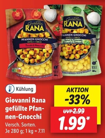 Lidl Giovanni Rana gefüllte Pfan-nen-Gnocchi 280 g Angebot