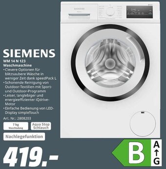 MediaMarkt SIEMENS WM 14 N 123 Waschmaschine Angebot