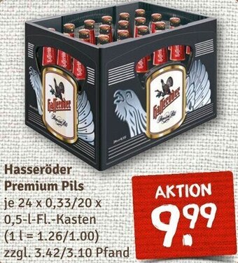 nahkauf Hasseröder Premium Pils 24 x 0,33/20 x 0,5-l-Fl.-Kasten Angebot