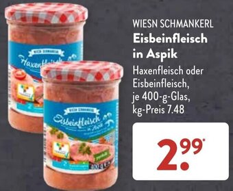 Aldi Süd WIESN SCHMANKERL Eisbeinfleisch in Aspik 400 g Glas Angebot