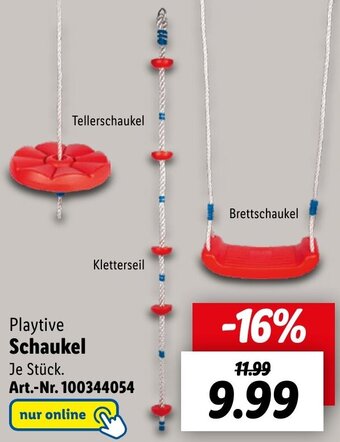 Lidl Playtive Schaukel Angebot