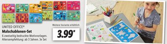 Lidl UNITED OFFICEⓇ Malschablonen-Set Angebot