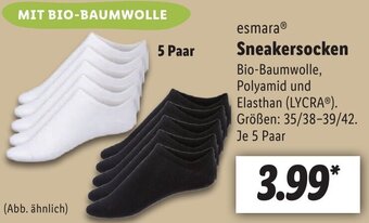 Lidl esmara Ⓡ Sneakersocken Angebot