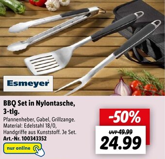 Lidl Esmeyer BBQ Set in Nylontasche, 3-tlg. Angebot