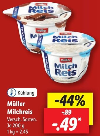 Lidl Müller Milchreis 200 g Angebot