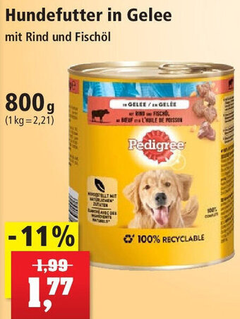 Thomas Philipps Pedigree Hundefutter in Gelee 800 g Angebot