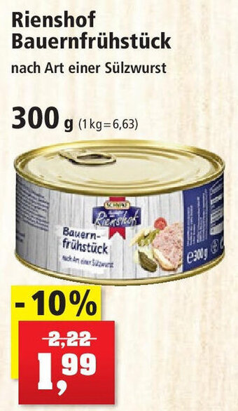 Thomas Philipps Rienshof Bauernfrühstück 300 g Angebot