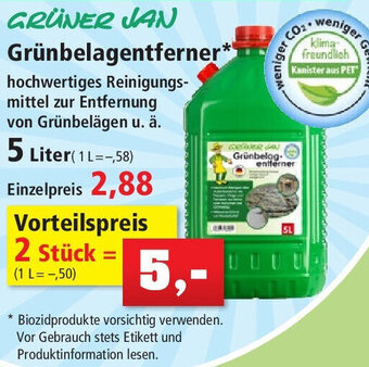 Thomas Philipps GRÜNER JAN Grünbelagentferner 5 Liter Angebot