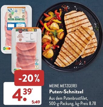 Aldi Süd MEINE METZGEREI Puten-Schnitzel 500-g-Packung Angebot