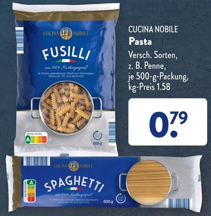 CUCINA NOBILE Pasta 500 g Packung Angebot bei Aldi Süd
