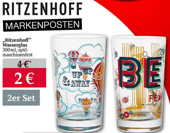 Woolworth ,,Ritzenhoff" Wasserglas 300 ml Angebot