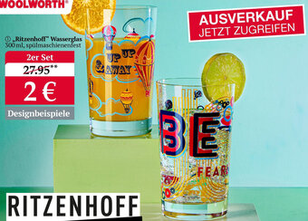 Woolworth ,,Ritzenhoff" Wasserglas 300 ml Angebot