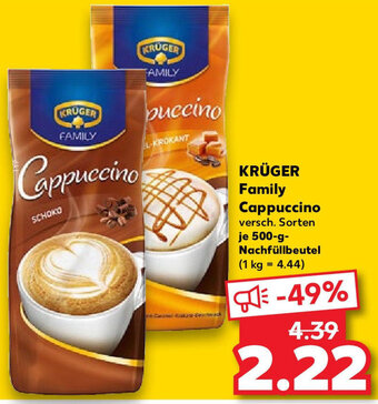 Kaufland KRÜGER Family Cappuccino 500 g Angebot