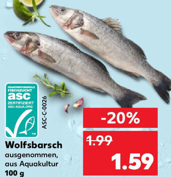 Kaufland Wolfsbarsch 100 g Angebot