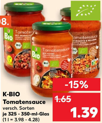 Kaufland K-BIO Tomatensauce 325-350 ml Glas Angebot