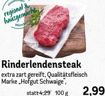 REWE Rinderlendensteak 100 g Angebot