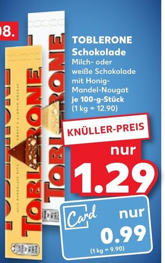 Kaufland TOBLERONE Schokolade 100-g-Stück Angebot