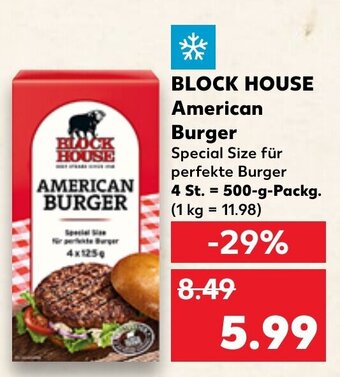 Kaufland BLOCK HOUSE AMERICAN BURGER 500 g Packg. Angebot