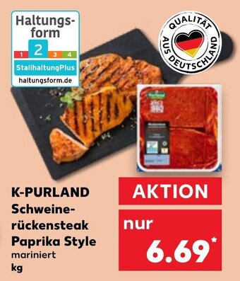 Kaufland K-PURLAND Schweine-rückensteak Paprika Style Angebot