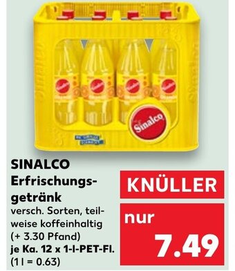 Kaufland SINALCO Erfrischungs-geträn Ka. 12 x 1-l-PET-Fl. Angebot