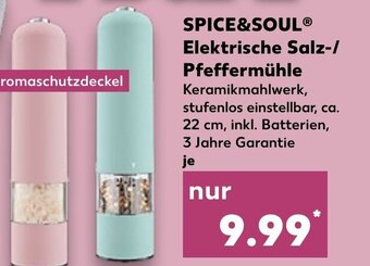 Kaufland SPICE&SOULⓇ Elektrische Salz-/ Pfeffermühle Angebot