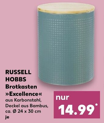 Kaufland RUSSELL HOBBS Brotkasten Brotkasten >>Excellence<<< aus Karbonstahl, Deckel aus Bambus, ca. Ø24 x 30 cm ca. Ø24 x 30 cm Angebot