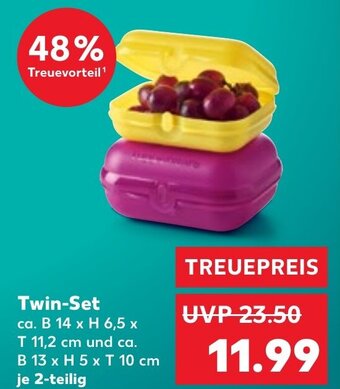 Kaufland Twin-Set ca. B 14 x H 6,5 x T 11,2 cm und ca. B 13 x H 5 x T 10 cm 2-teilig Angebot