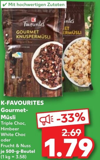 Kaufland K-FAVOURITES Gourmet-Müsli 500 g Beutel Angebot