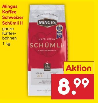 Netto Marken-Discount Minges Kaffee Schweizer Schümli II 1 kg Angebot