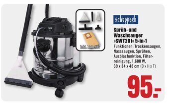 B1 Discount Baumarkt scheppach Sprüh- und Waschsauger »SWT20 I«< 5-in-1 Angebot