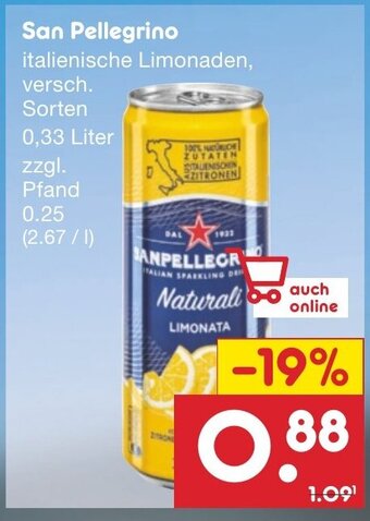 Netto Marken-Discount San Pellegrino 0,33 Liter Angebot