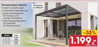 Netto Marken-Discount Terrassendach Jakarta ca. 3 x 3 m Angebot