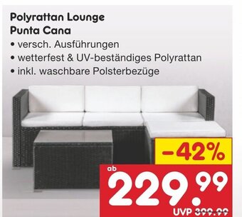 Netto Marken-Discount Polyrattan Lounge Punta Cana Angebot