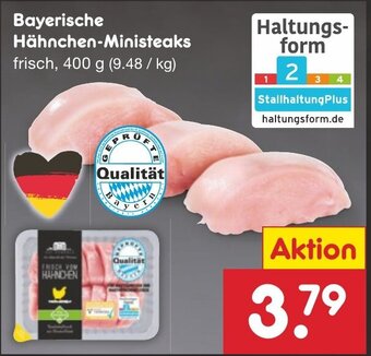 Netto Marken-Discount Bayerische Hähnchen-Ministeaks 400 g Angebot