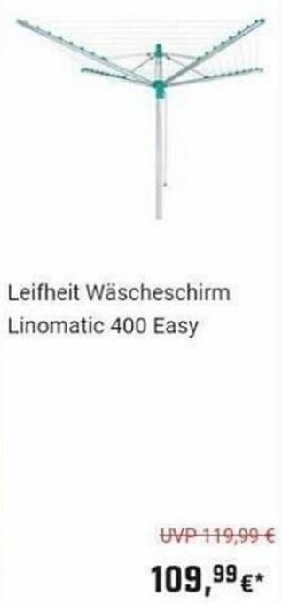 OBI Leifheit Wäscheschirm Linomatic 400 Easy Angebot